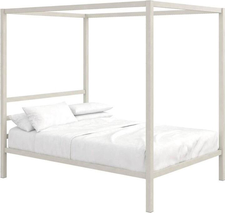 Full Briella Metal Canopy Bed White Room & Joy ShopStyle