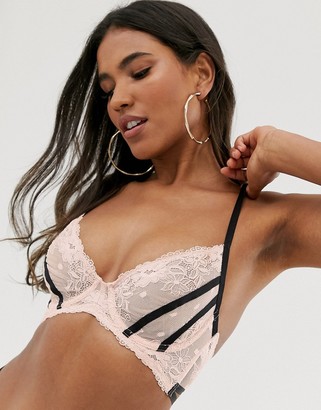 ASOS DESIGN Edith underwire bra with thick elastic strapping & lace