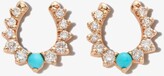 Thumbnail for your product : Adina Reyter 14K Yellow Gold Horseshoe Turquoise And Diamond Earrings - Women's - 14kt Yellow Gold/Diamond/Turquoise