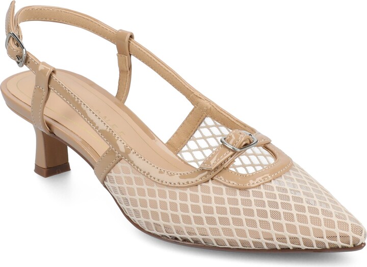 Journee Collection Padma Slingback Kitten Heel Pump - Wide Width Available
