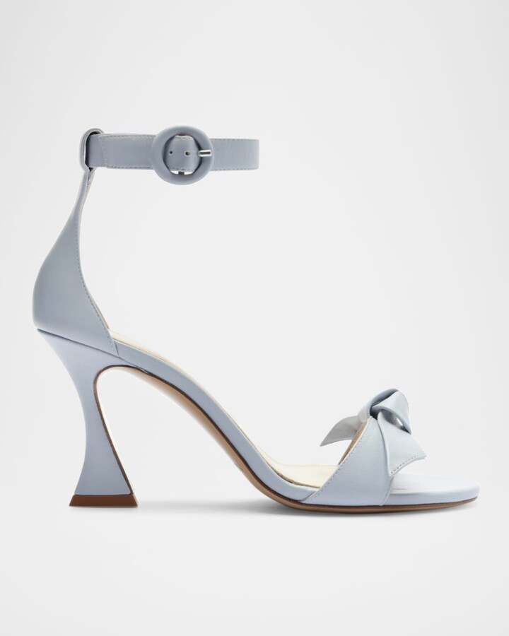 Alexandre Birman Clarita Knot Ankle-Strap Leather Sandals