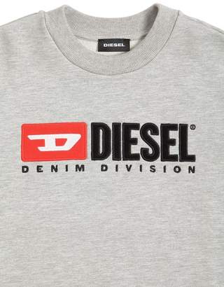 Diesel Kids Flocked Logo Cotton Sweatshirt