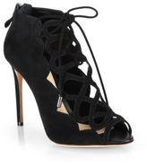 Thumbnail for your product : Alexandre Birman Suede Lace-Up Cage Sandals