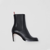 Thumbnail for your product : Burberry Icon Stripe Detail Leather Ankle Boots