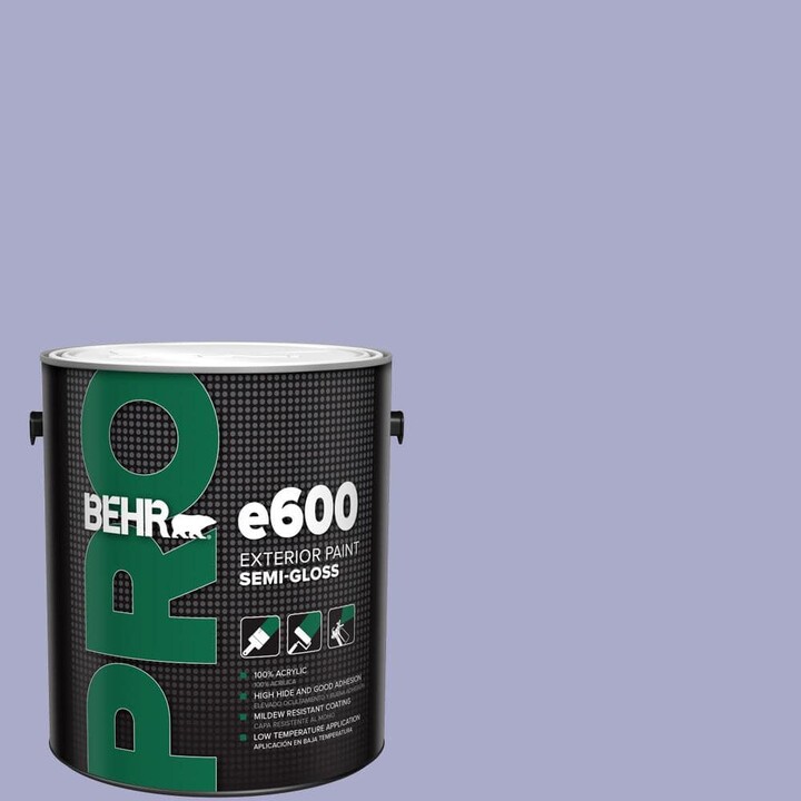 BEHR PRO 1 gal. #M550-4 Wisteria Blue Semi-Gloss Exterior Paint