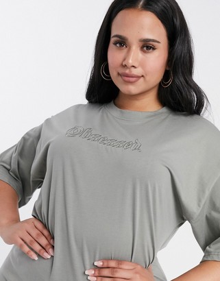 Public Desire Curve oversized t-shirt dress
