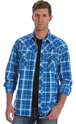 Wrangler Men's Rock 47 Two Pocket Long Sleeve Snap Shirt