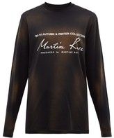 Thumbnail for your product : Martine Rose Logo-print Washed-cotton T-shirt - Black