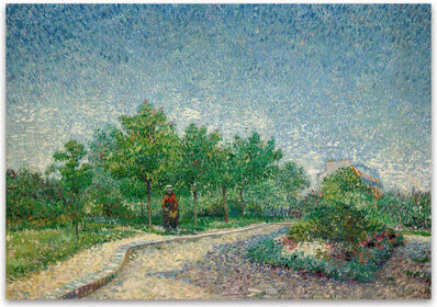 IDEA4WALL Woman in the Garden Wall Mural