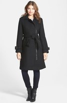 Thumbnail for your product : London Fog Asymmetrical Wool Blend Trench Coat (Online Only)