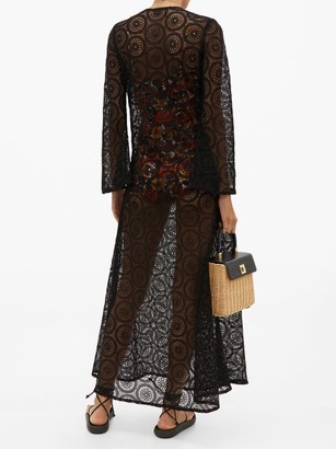 Dodo Bar Or Jane Crocheted-cotton Maxi Dress - Black