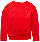 Thumbnail for your product : GUESS Hi-Lo Lace Sweatshirt (Big Girls)