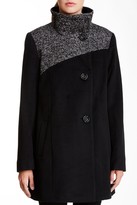 Thumbnail for your product : Ellen Tracy Wool Blend Mixed Tweed Coat