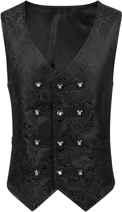 Arestory Mens Medieval Vest Pirate Costume Retro Renaissance Steampunk