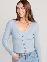 Thumbnail for your product : Old Navy V-Neck Rib-Knit Cropped Cardigan Sweater for Women