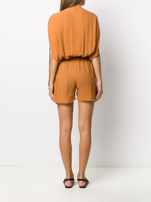 CARAVANA Kaayche ruched playsuit