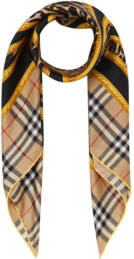 burberry leopard print scarf