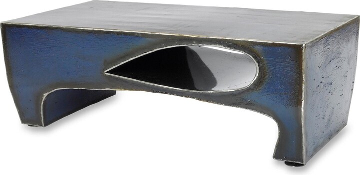 Etsy Modern Metal Coffee Table Blue Drop Living Room Furniture
