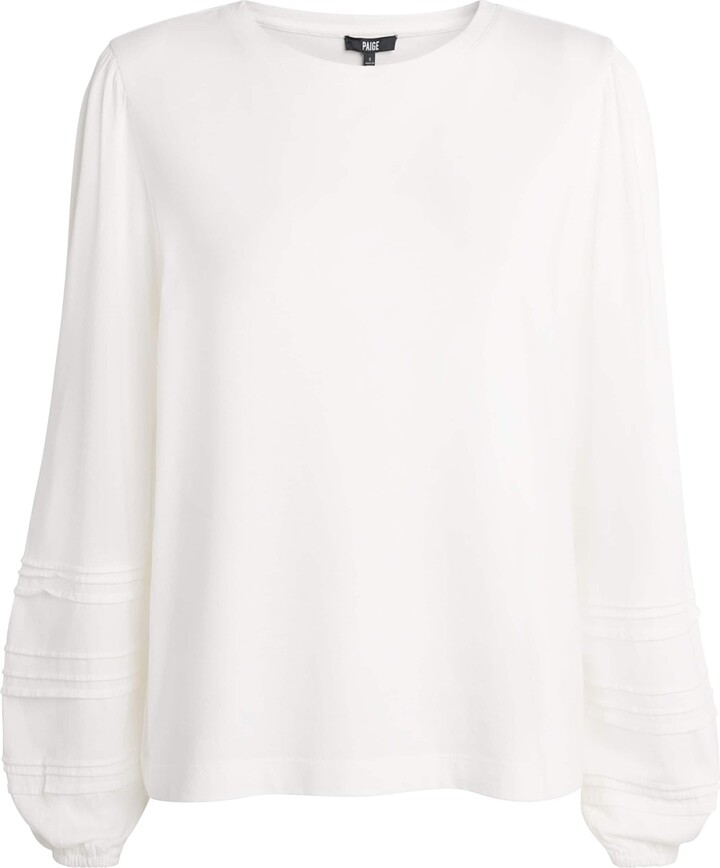 Paige Cotton-Blend Cyrano Blouse
