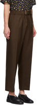 Thumbnail for your product : Davi Paris Brown Belted Palais Trousers