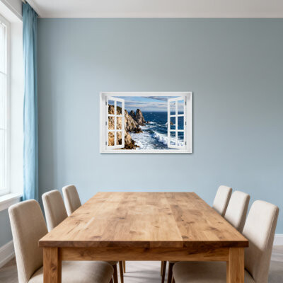 Red Barrel Studio Landscape & Nature Ocean View Through Open Window
