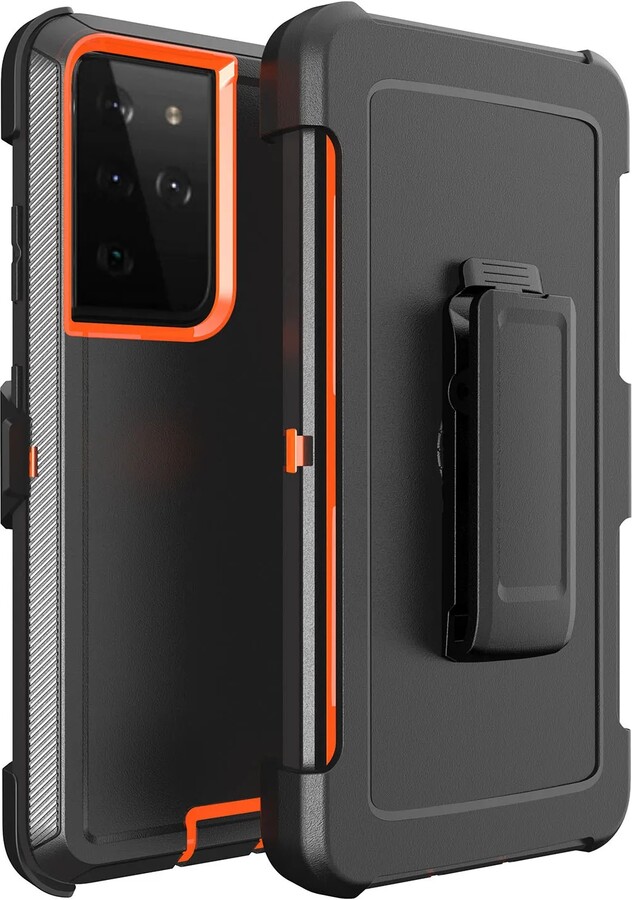 felfial 3 IN 1 For Samsung Galaxy S23 S22 S21 S20 ULTRA S10 S8 S9 Plus Note 20 10 9 8 Heavy Duty Shockproof Armor +Belt CliP Phone Case