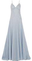 Thumbnail for your product : Rosie Assoulin Negligee Striped Cotton And Silk-Blend Gown