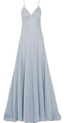 Rosie Assoulin Negligee Striped Cotton And Silk-Blend Gown