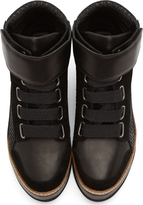 Thumbnail for your product : Surface to Air Black Leather Siastep Wedge Sneakers