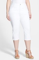 Thumbnail for your product : NYDJ 'Hayden' Stretch Cotton Crop Pants (Plus Size)