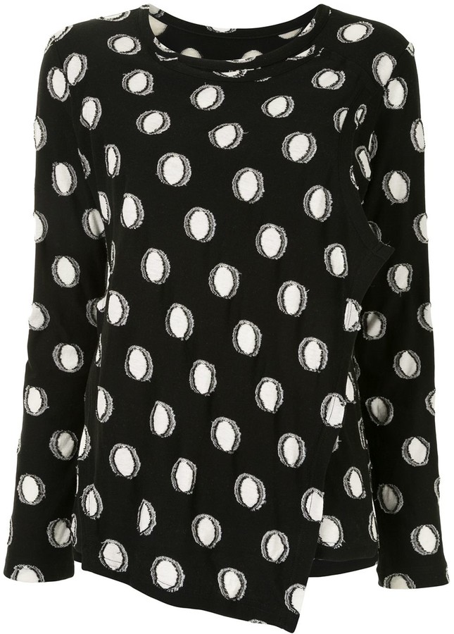 black polka dot t shirt