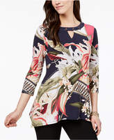 Thumbnail for your product : JM Collection Grommet-Trimmed Keyhole Tunic, Created for Macy's