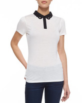 Thumbnail for your product : Ted Baker Mistey Collar & Tie Short-Sleeve Top