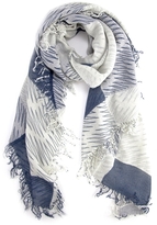 Thumbnail for your product : Chan Luu Diamond Zig Zag Cashmere Blend Scarf
