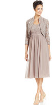 Thumbnail for your product : R & M Richards R&M Richards Petite Sequin-Lace Chiffon Dress and Jacket