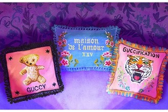 Gucci Teddy Bear Cross Stitch Pillow