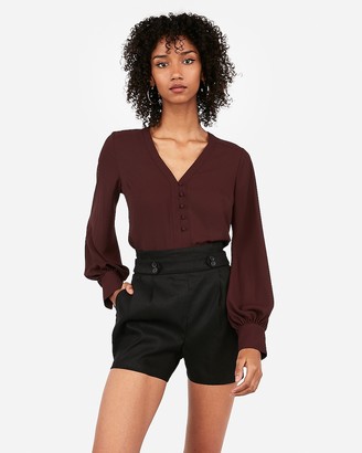 high waisted shorts with buttons