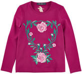 Thumbnail for your product : Miss Blumarine Long-sleeved T-shirt with flower embroideries