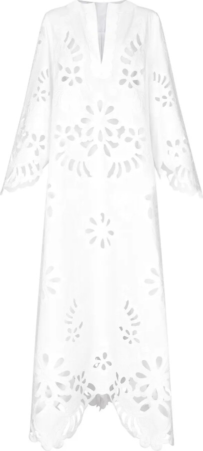 Dolce & Gabbana Cut-Out Cotton Kaftan Dress