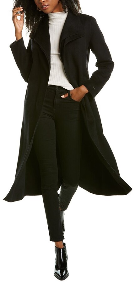 tahari black coat