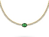Thumbnail for your product : Aquae Jewels Aquae Choker Tennis Scarlett Oval Precious Stone Diamonds 18K Yellow Gold Emerald