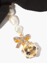Thumbnail for your product : Erdem Crystal-charm And Faux-pearl Bow Brooch - Crystal
