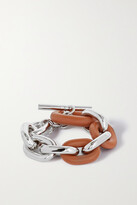 Thumbnail for your product : Paco Rabanne Silver-tone And Leather Bracelet - One size