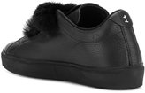Thumbnail for your product : Leather Crown fur detailed sneakers