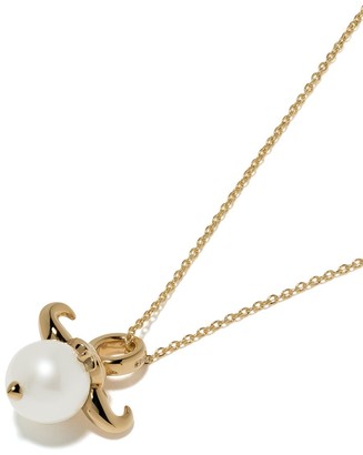 Stephen Webster 18kt yellow gold Taurus Astro Ball pearl pendant necklace