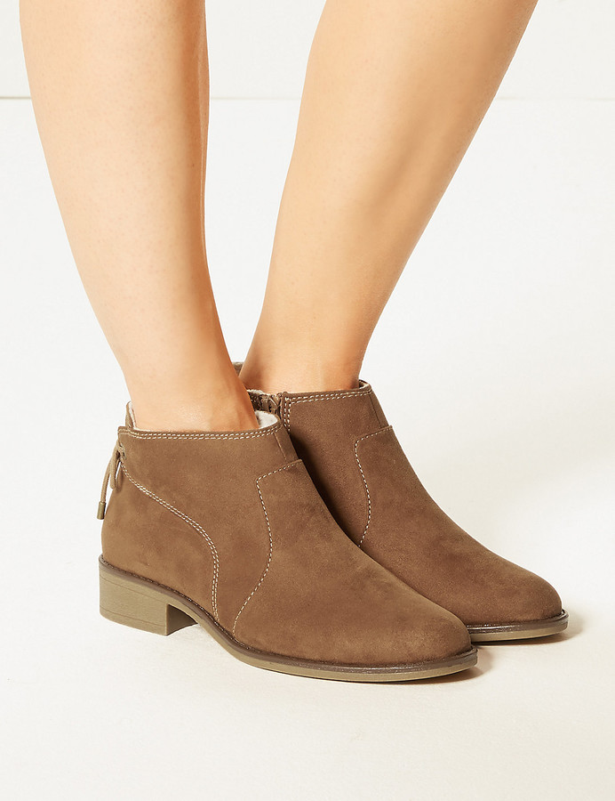 wide fit wedge ankle boots