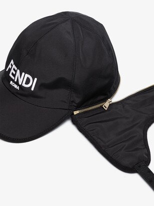 Fendi Black logo baseball cap