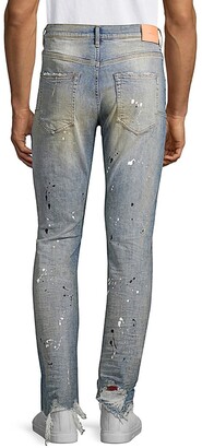 Shop Purple Brand P002 Ripped Drop-Fit Slim Jeans