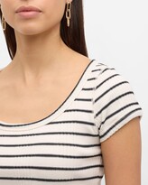 Thumbnail for your product : Mother The Itty Bitty Scoop Striped Tee