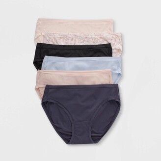 Hanes Women's 6pk Pure Comfort Organic Cotton Hipster Underwear